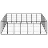 Dog Playpen Black Powder-coated steel Large Collapsible