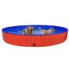 Dog Swimming Pool Red PVC Diameter 118.1 in x Height 15.7 in
