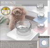 Pet Life 'Surface' Anti-Skid and Anti-Spill Curved and Clear Removable Pet Bowl